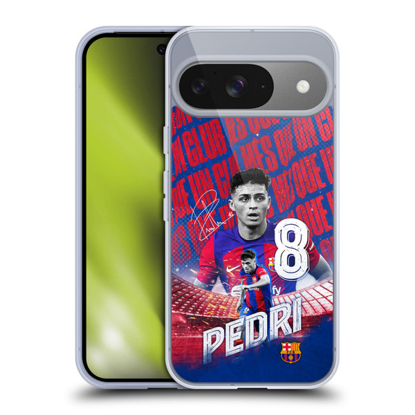 FC Barcelona 2023/24 First Team Pedri Soft Gel Case for Google Pixel 9 / Pixel 9 Pro