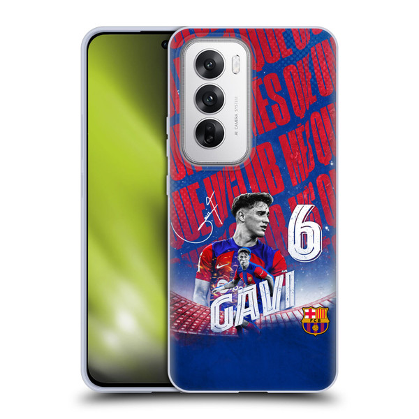 FC Barcelona 2023/24 First Team Gavi Soft Gel Case for OPPO Reno12 5G