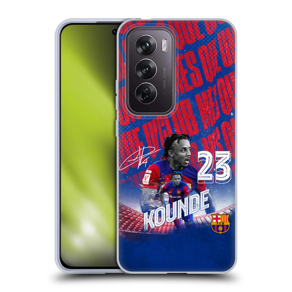 FC Barcelona 2023/24 First Team Jules Koundé Soft Gel Case for OPPO Reno12 Pro 5G