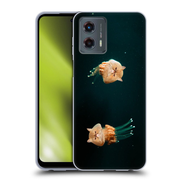Pixelmated Animals Surreal Pets Jellyfish Cats Soft Gel Case for Motorola Moto G (2023)