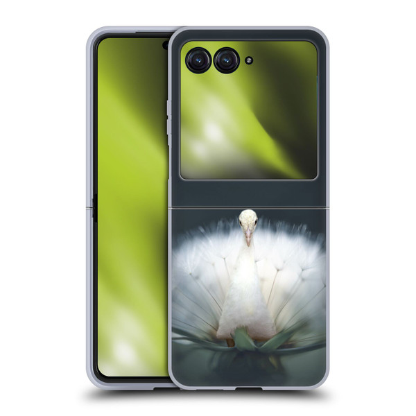 Pixelmated Animals Surreal Pets Peacock Wish Soft Gel Case for Motorola Razr 40 Ultra / Razr+ 2023
