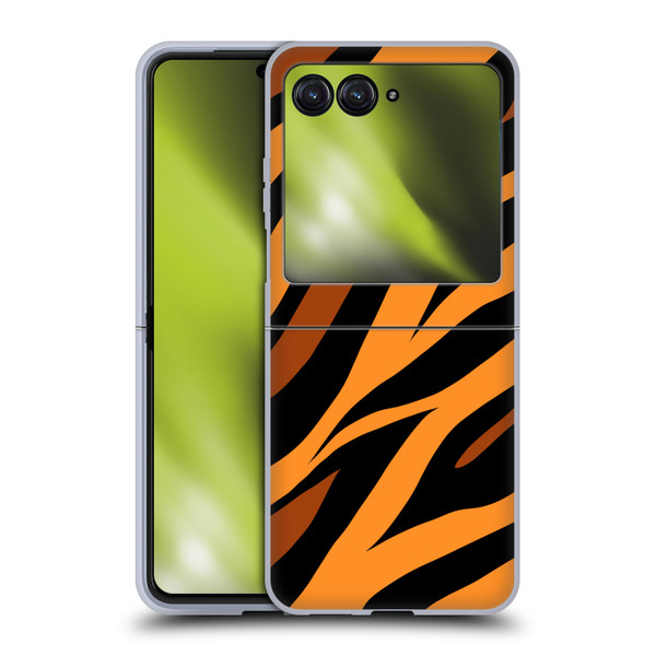 Grace Illustration Animal Prints Tiger Soft Gel Case for Motorola Razr 40 Ultra / Razr+ 2023