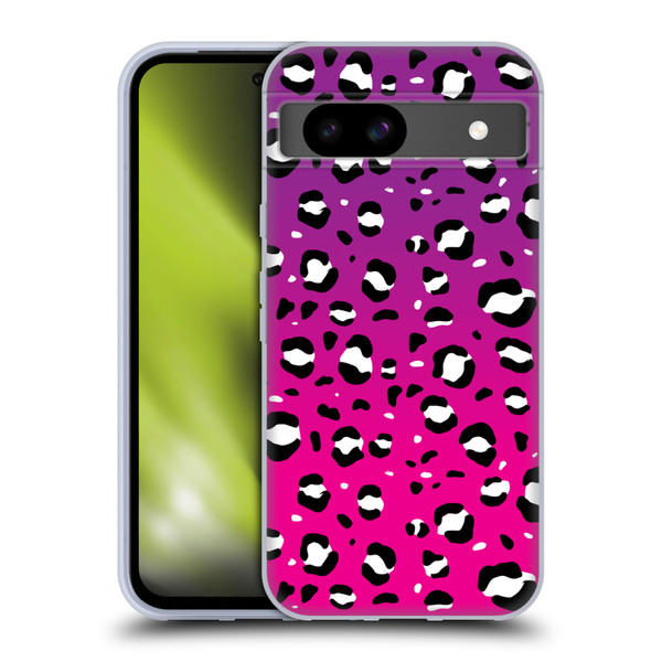 Grace Illustration Animal Prints Pink Leopard Soft Gel Case for Google Pixel 8a