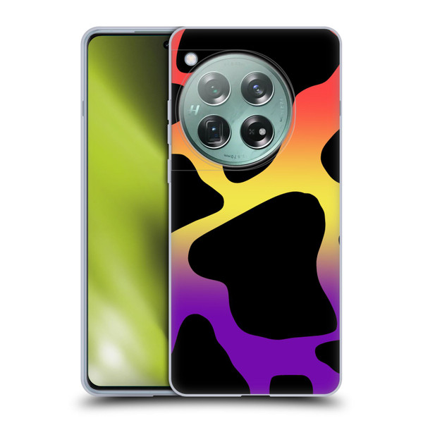 Grace Illustration Cow Prints Sunset Soft Gel Case for OnePlus 12