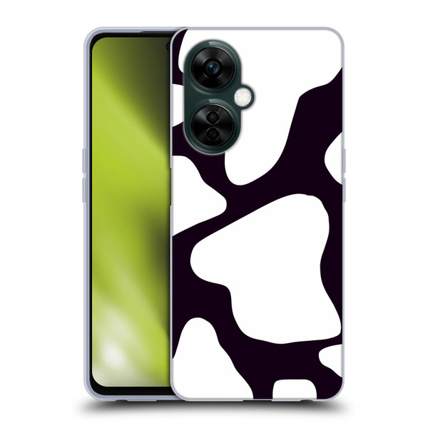 Grace Illustration Cow Prints Black And White Soft Gel Case for OnePlus Nord N30