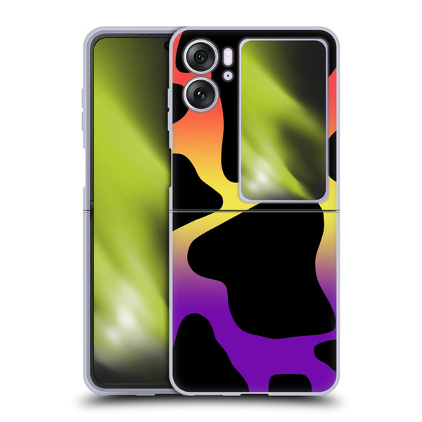 Grace Illustration Cow Prints Sunset Soft Gel Case for OPPO Find N2 Flip