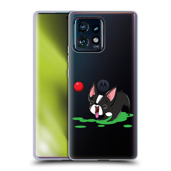 Grace Illustration Dogs Boston Terrier Soft Gel Case for Motorola Edge Plus 2023