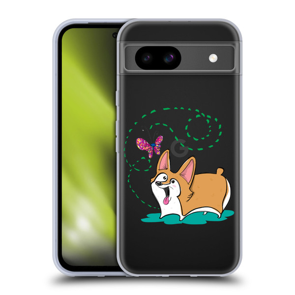 Grace Illustration Dogs Corgi Soft Gel Case for Google Pixel 8a