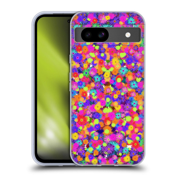 Grace Illustration Lovely Floral Daisies Soft Gel Case for Google Pixel 8a