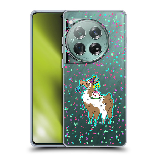 Grace Illustration Llama Birthday Soft Gel Case for OnePlus 12
