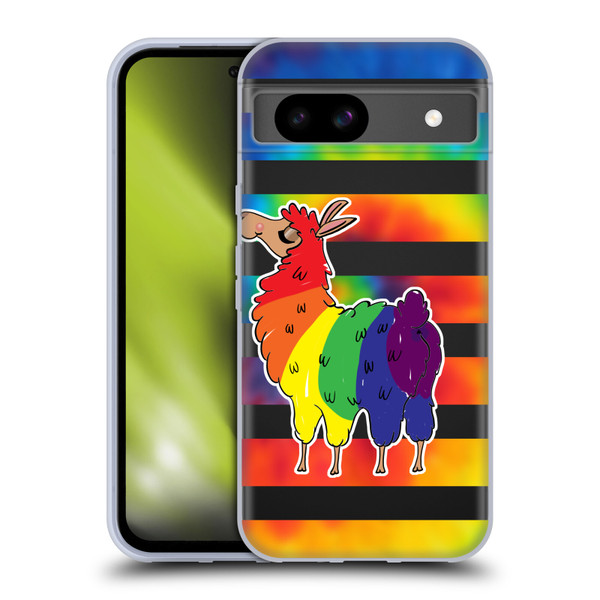 Grace Illustration Llama Pride Soft Gel Case for Google Pixel 8a