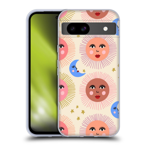 Gabriela Thomeu Art Sun Moon Star Soft Gel Case for Google Pixel 8a