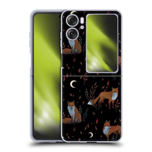 Episodic Drawing Art Foxes Pattern Soft Gel Case for OPPO Find N2 Flip