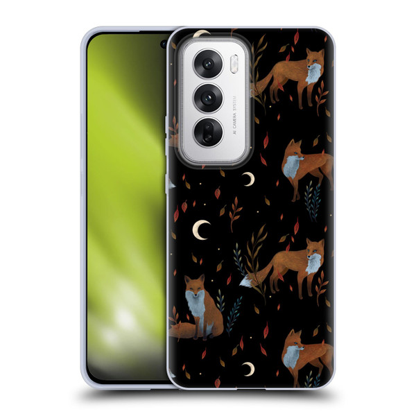 Episodic Drawing Art Foxes Pattern Soft Gel Case for OPPO Reno12 5G