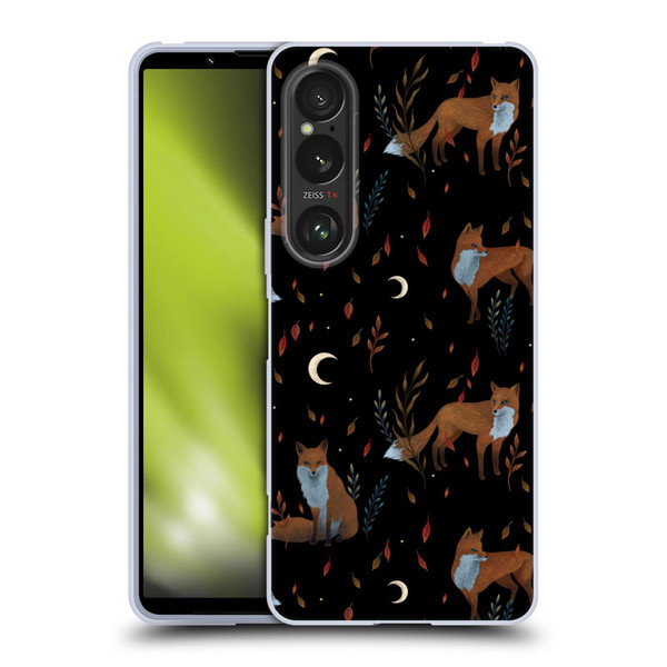 Episodic Drawing Art Foxes Pattern Soft Gel Case for Sony Xperia 1 VI 5G