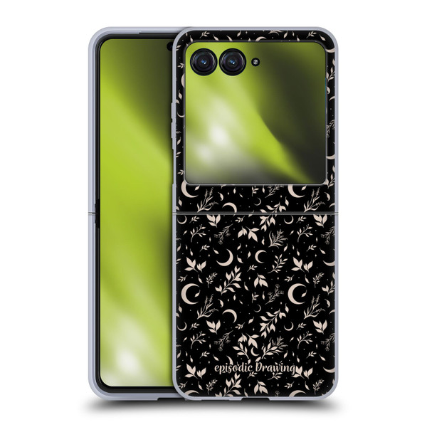 Episodic Drawing Florals & Serpents Moon Garden Soft Gel Case for Motorola Razr 40 Ultra / Razr+ 2023