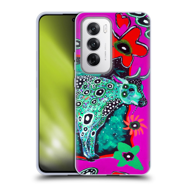 Mad Dog Art Gallery Animals Cosmic Cow Soft Gel Case for OPPO Reno12 5G