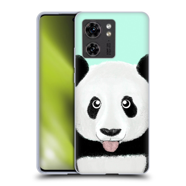 Barruf Animals The Cute Panda Soft Gel Case for Motorola Edge (2023)