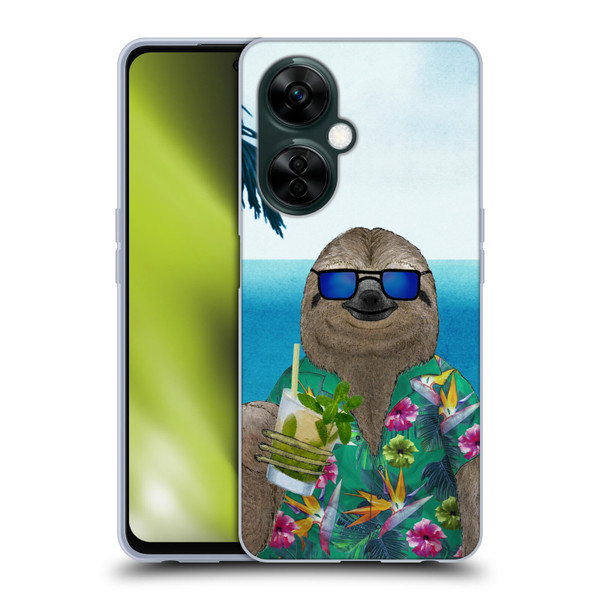 Barruf Animals Sloth In Summer Soft Gel Case for OnePlus Nord N30