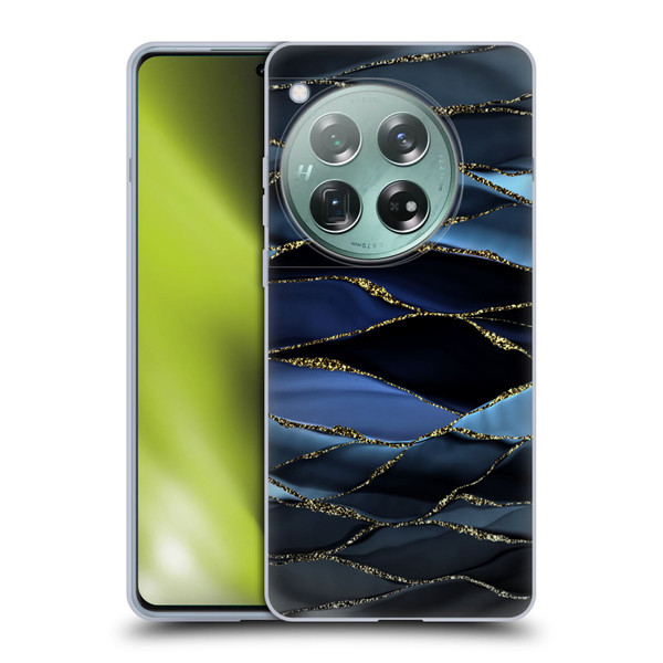 UtArt Dark Night Marble Deep Sparkle Waves Soft Gel Case for OnePlus 12
