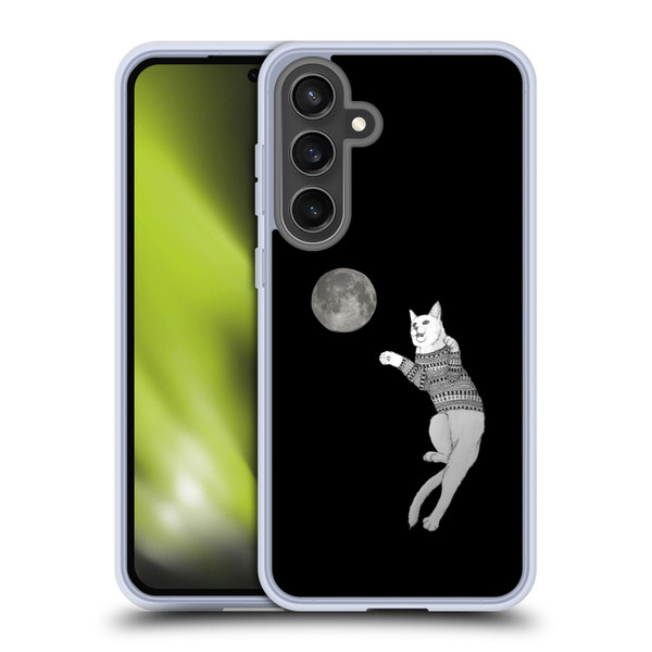 Barruf Animals Cat-ch The Moon Soft Gel Case for Samsung Galaxy S24 FE