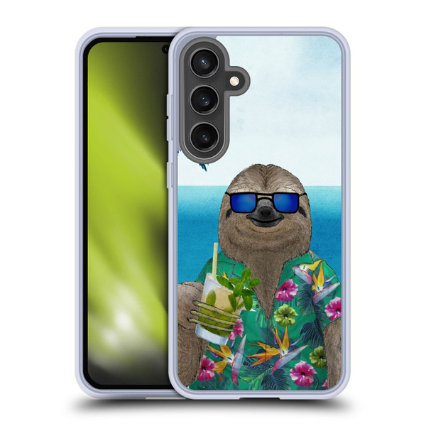 Barruf Animals Sloth In Summer Soft Gel Case for Samsung Galaxy S24 FE
