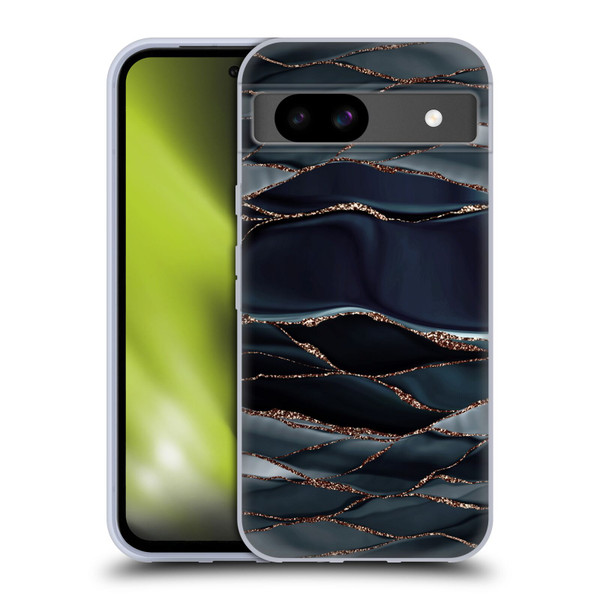 UtArt Dark Night Marble Waves Soft Gel Case for Google Pixel 8a