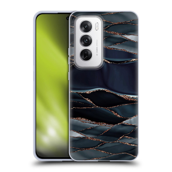 UtArt Dark Night Marble Waves Soft Gel Case for OPPO Reno12 5G