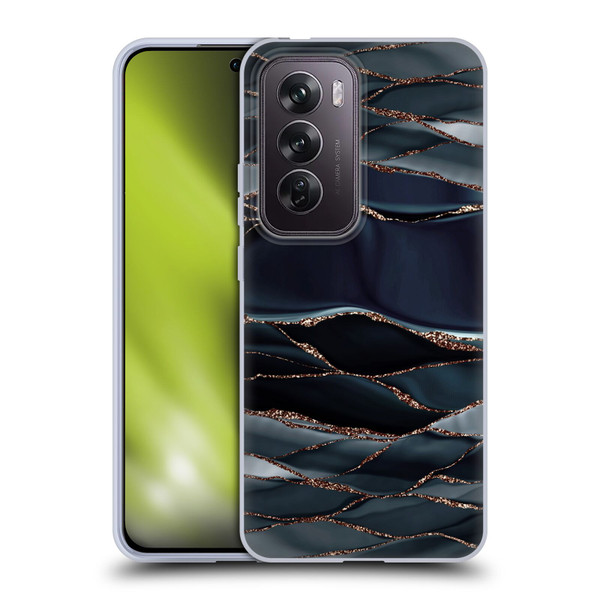 UtArt Dark Night Marble Waves Soft Gel Case for OPPO Reno12 Pro 5G