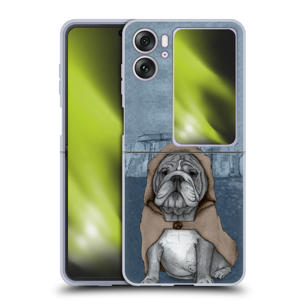 Barruf Dogs English Bulldog Soft Gel Case for OPPO Find N2 Flip