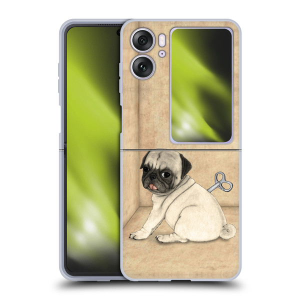 Barruf Dogs Pug Toy Soft Gel Case for OPPO Find N2 Flip