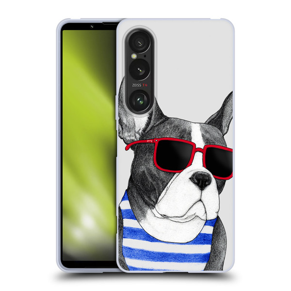 Barruf Dogs Frenchie Summer Style Soft Gel Case for Sony Xperia 1 VI 5G