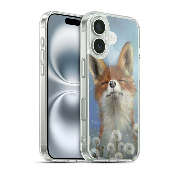 Ash Evans Animals Dandelion Fox Soft Gel Case for Apple iPhone 16 & MagSafe
