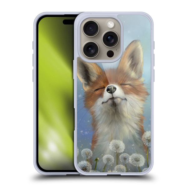 Ash Evans Animals Dandelion Fox Soft Gel Case for Apple iPhone 16 Pro