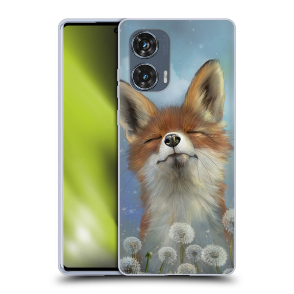 Ash Evans Animals Dandelion Fox Soft Gel Case for Motorola Edge 50 Fusion