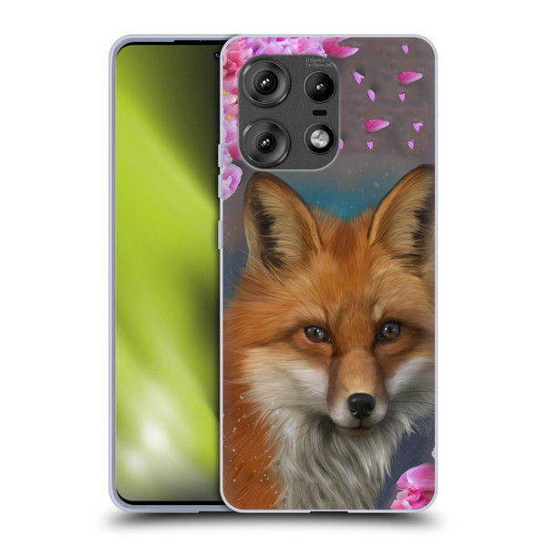 Ash Evans Animals Fox Peonies Soft Gel Case for Motorola Edge 50 Pro