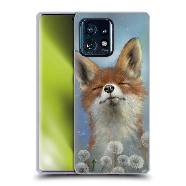 Ash Evans Animals Dandelion Fox Soft Gel Case for Motorola Edge Plus 2023