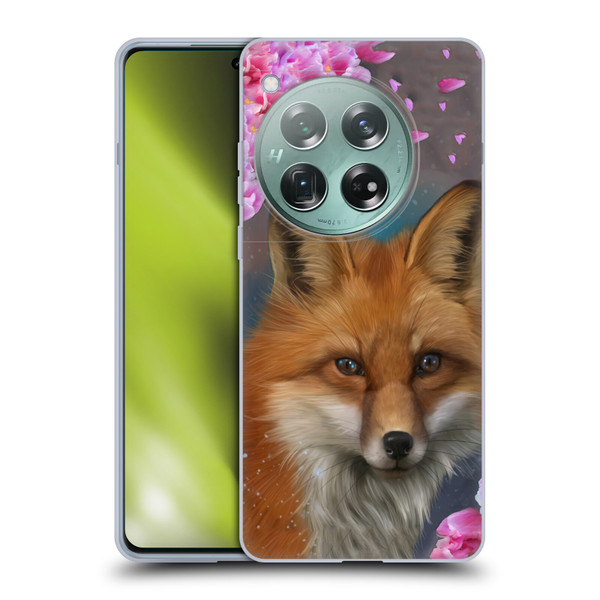 Ash Evans Animals Fox Peonies Soft Gel Case for OnePlus 12