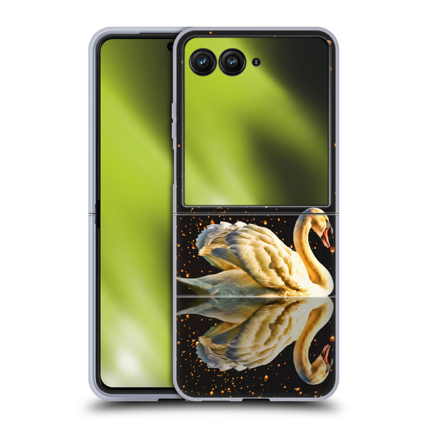 Dave Loblaw Animals Swan Lake Reflections Soft Gel Case for Motorola Razr 50 Ultra