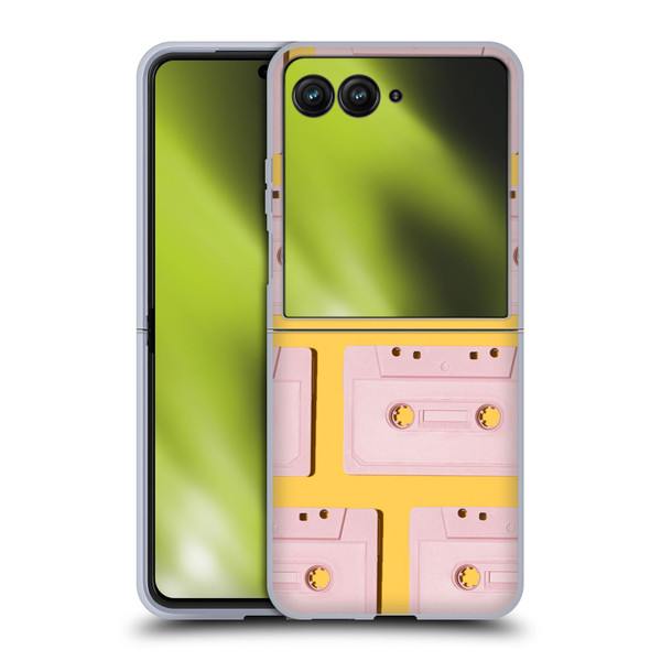 Pepino De Mar Patterns 2 Cassette Tape Soft Gel Case for Motorola Razr 50 Ultra
