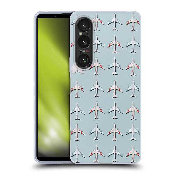 Pepino De Mar Patterns 2 Airplane Soft Gel Case for Sony Xperia 1 VI 5G