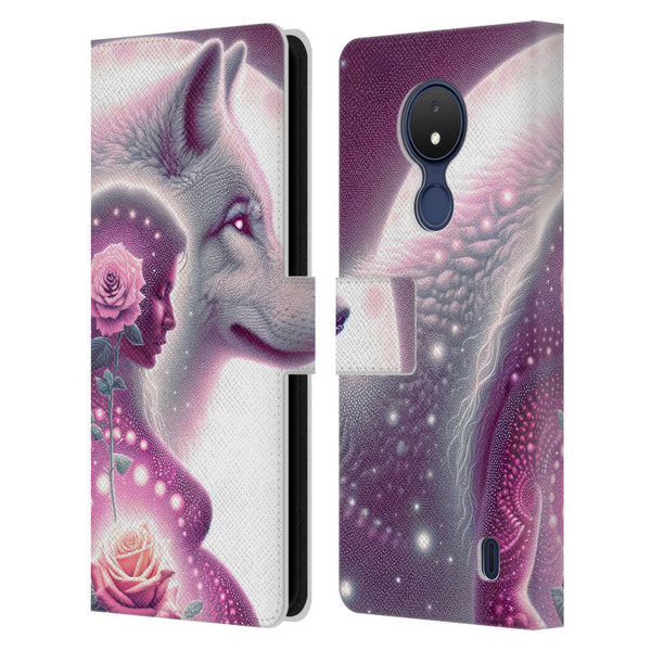 Shambhala Light Visionary Art Celestial Graphics Maternal Love Leather Book Wallet Case Cover For Nokia C21