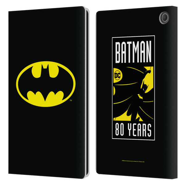 Batman DC Comics Logos Classic Leather Book Wallet Case Cover For Amazon Fire Max 11 2023