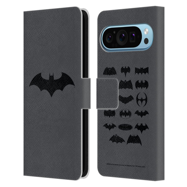 Batman DC Comics Logos Hush Leather Book Wallet Case Cover For Google Pixel 9 / Pixel 9 Pro
