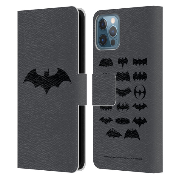 Batman DC Comics Logos Hush Leather Book Wallet Case Cover For Apple iPhone 12 / iPhone 12 Pro