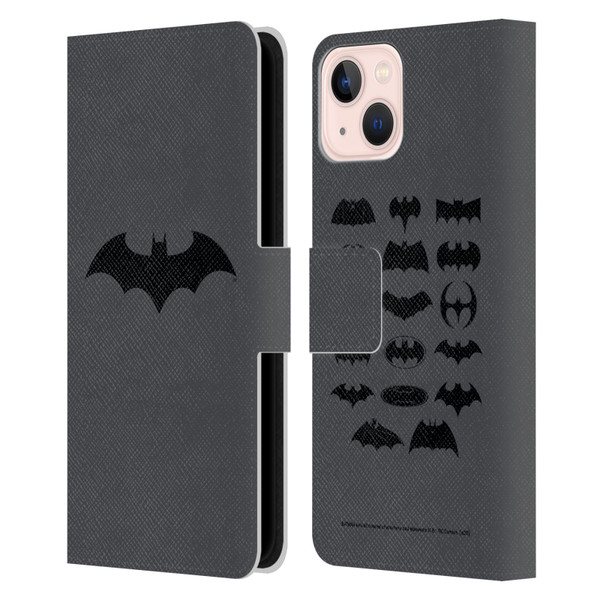 Batman DC Comics Logos Hush Leather Book Wallet Case Cover For Apple iPhone 13