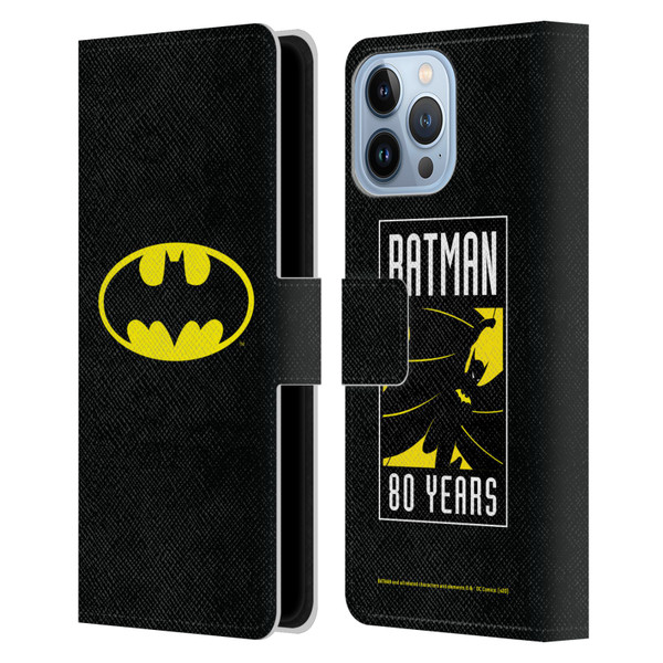 Batman DC Comics Logos Classic Leather Book Wallet Case Cover For Apple iPhone 13 Pro Max