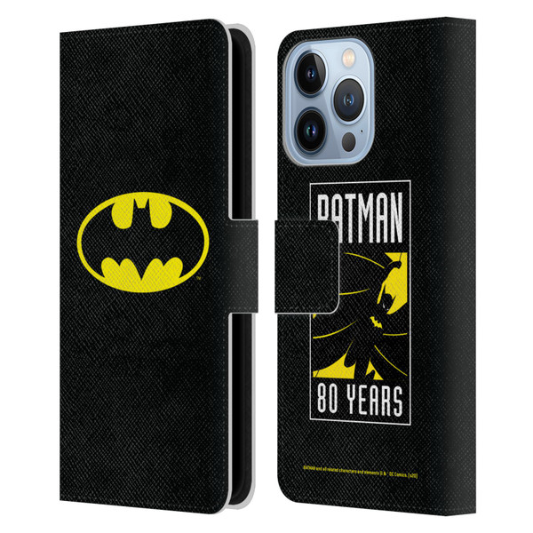 Batman DC Comics Logos Classic Leather Book Wallet Case Cover For Apple iPhone 13 Pro
