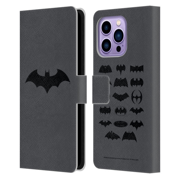 Batman DC Comics Logos Hush Leather Book Wallet Case Cover For Apple iPhone 14 Pro Max