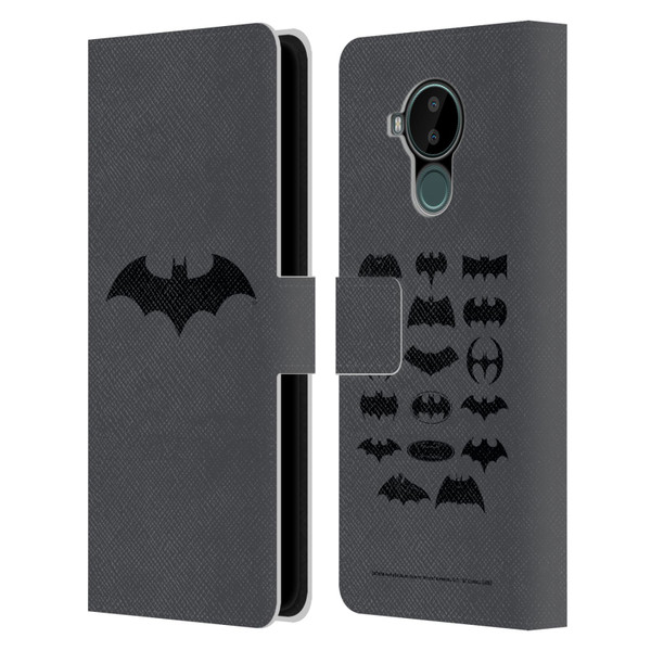 Batman DC Comics Logos Hush Leather Book Wallet Case Cover For Nokia C30